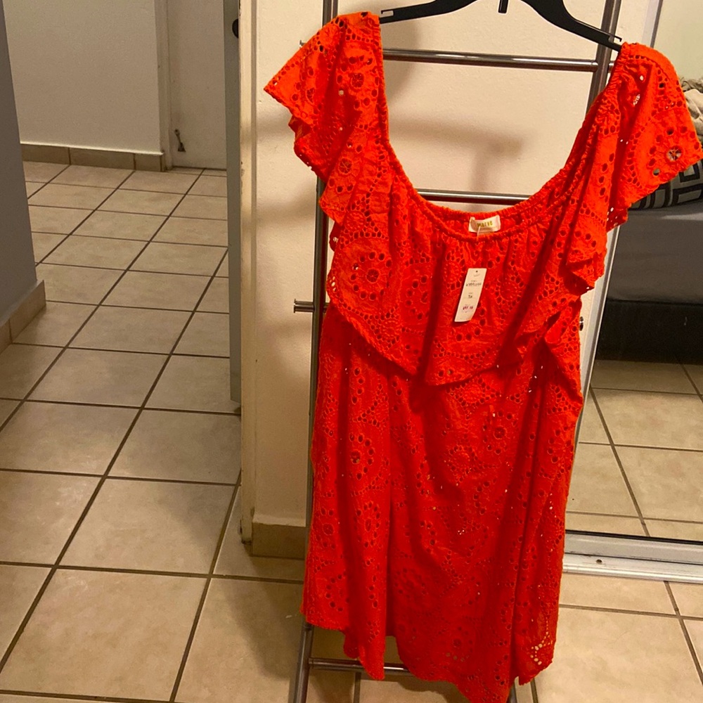 Womens Anthropologie Cover up Coral